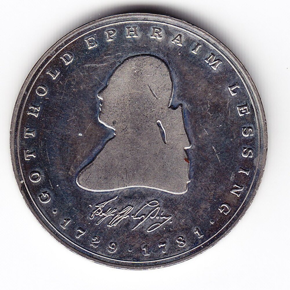1981-J Germany Gotthold Ephraim Lessing Commemorative 5 Mark Coin (b24)